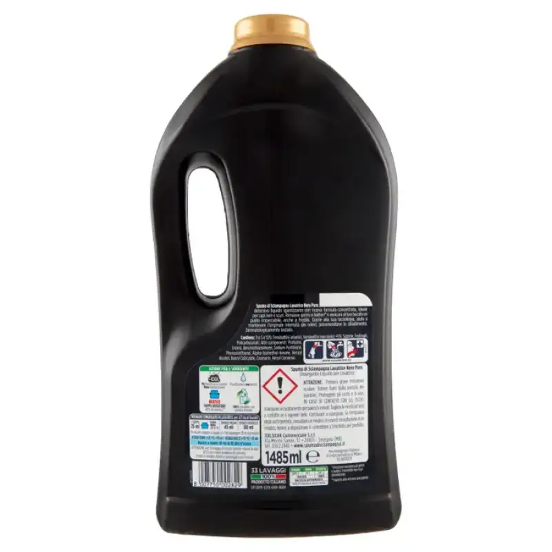 Spuma di Sciampagna Detergent Automat Lichid pentru Rufe Negre Fibre 33 spalari, Bax 8 buc.